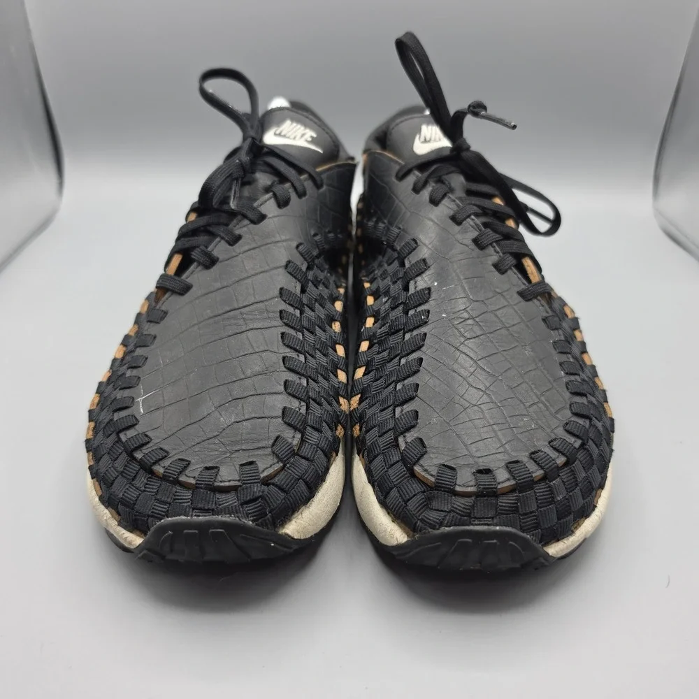 Nike Footscape Sandals Shoes Womens 12 Black Comfort Woven Casual Active
